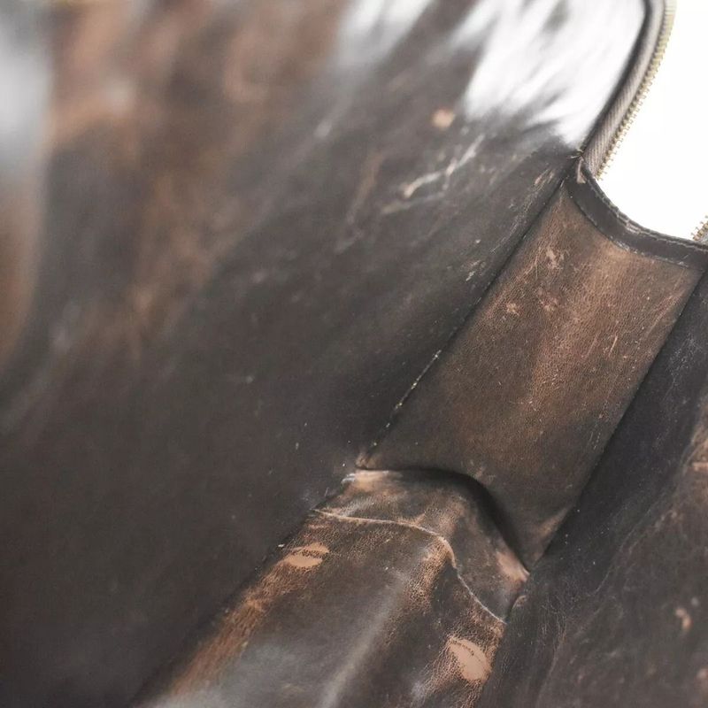 Fendi Handbag Zucca Pattern Brown Leather 62bs172