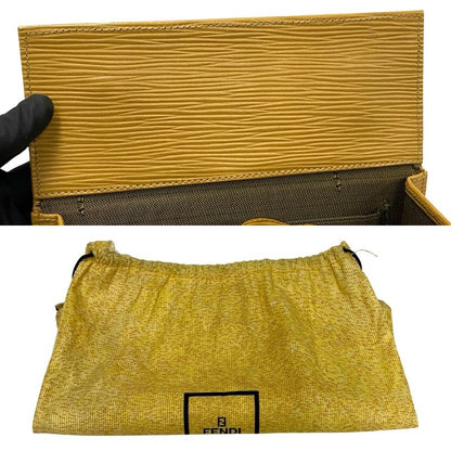 Fendi Logo Hardware Epi Leather 2-Way Mini Handbag Shoulder Bag