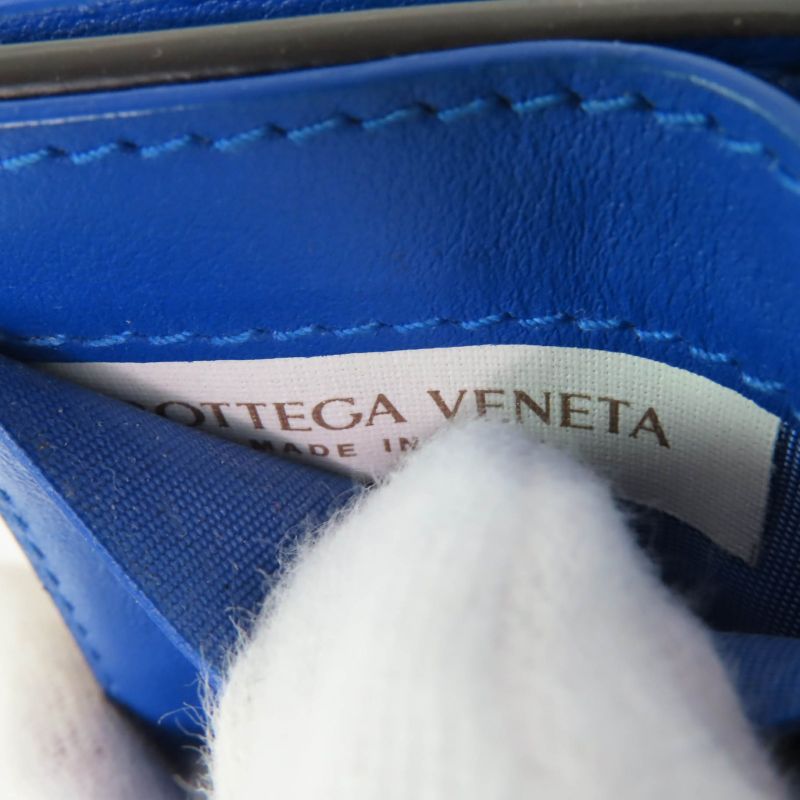 Bottega Veneta Leather Intrecciato Tiny Trifold Wallet Compact