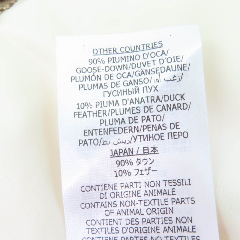 Gucci 23SS 717547 GG Cotton Canvas Down Vest Brownish 38 With Hanger And