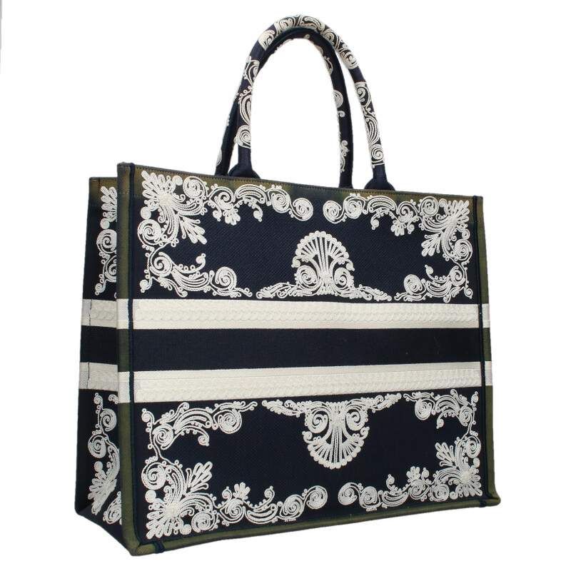 Dior BOOK TOTE Book Tote Large Gradient Finish Cornelia Embroidered Tote Bag