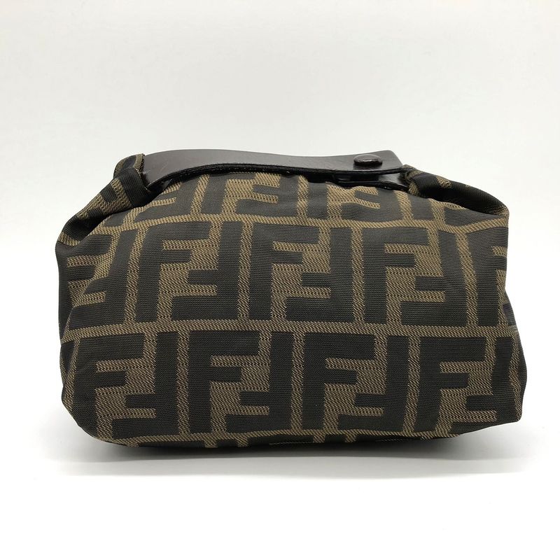Fendi 2262226540009 Pouch Khaki Nylon/leather Zucca Women Men Fashion
