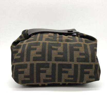 Fendi 2262226540009 Pouch Khaki Nylon/leather Zucca Women Men Fashion