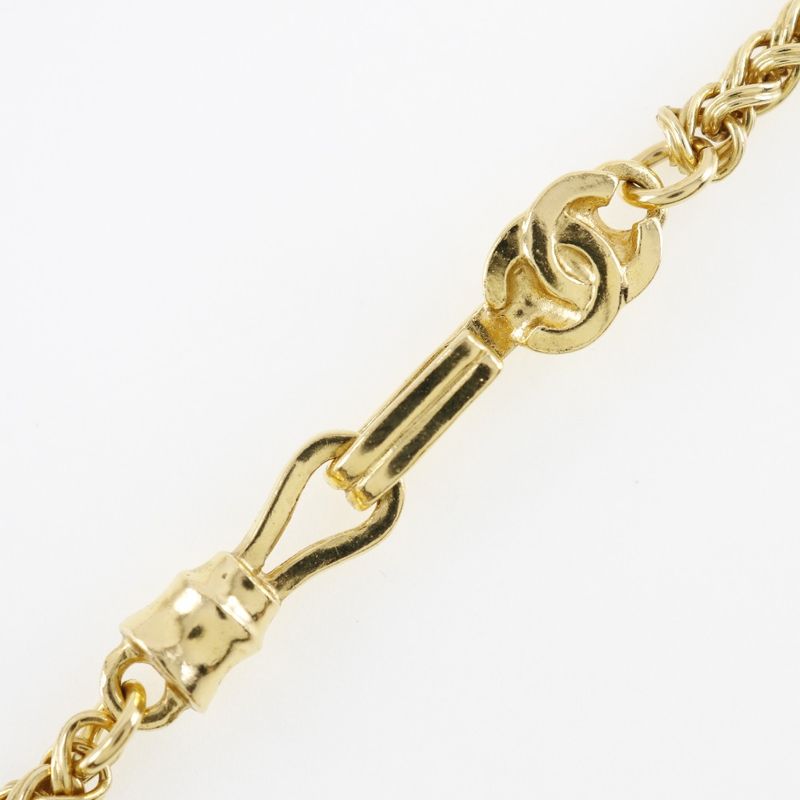 Chanel Coco Mark Flower Vintage Gold Plated And Shell 95A Ladies 108g Necklace