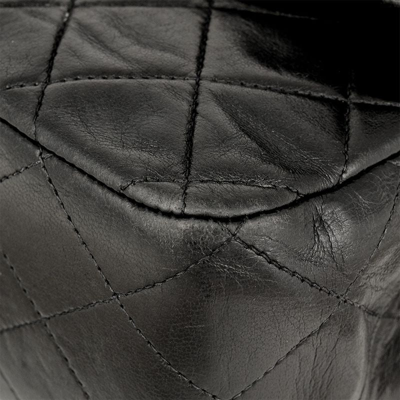 Chanel Matelasse 25 Chain Shoulder Bag Lambskin A01112 Black Gold Hardware Coco