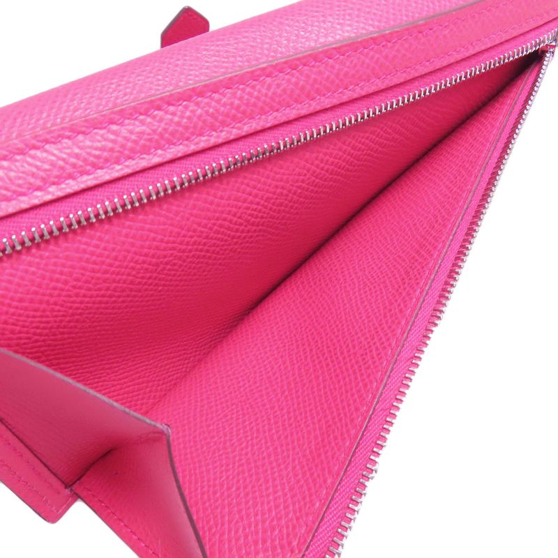 Hermes Bearn Souffle Silver Hardware Long Wallet With Coin Purse Epson Women