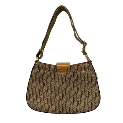 Dior/christian Dior Shoulder Bag Street Chictrotter Beige And Brown Leather
