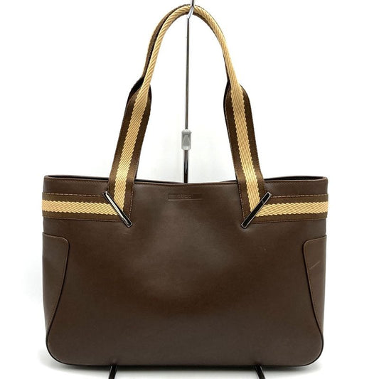 Gucci 002 1135 Handbag Sherry Line Leather Brown Ladies Men Vintage Fashion