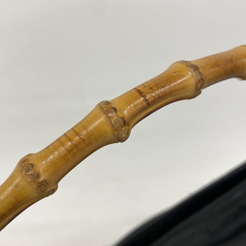 Gucci Handbag Bamboo 000 2058 0509 5 Nylon Black Silver Hardware 2way Bag Ladies