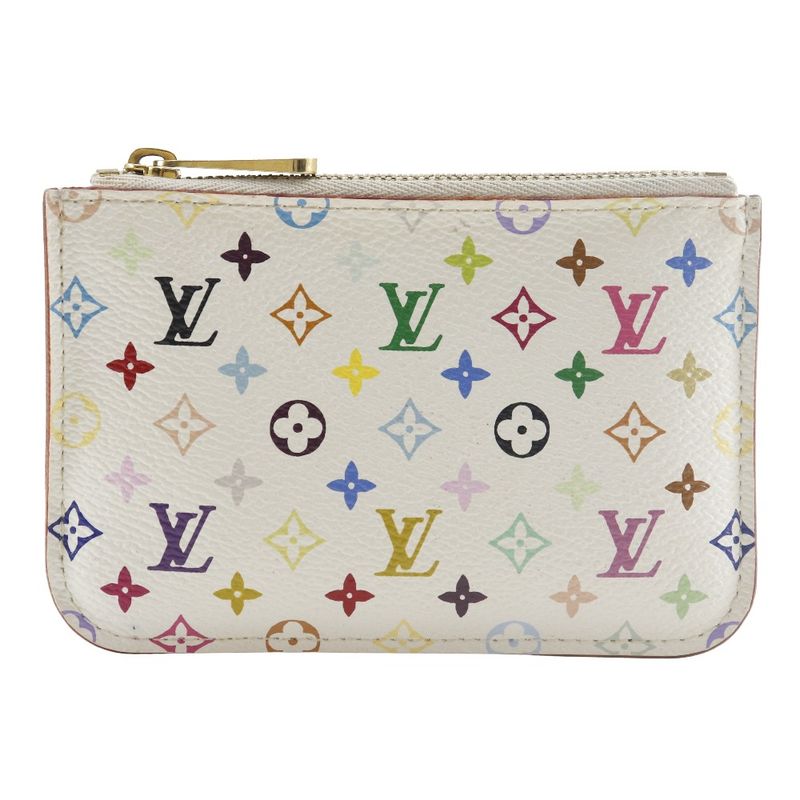 Louis Vuitton Pochette Cles M93734 Monogram Multicolor White Ca4019 Ladies Coin