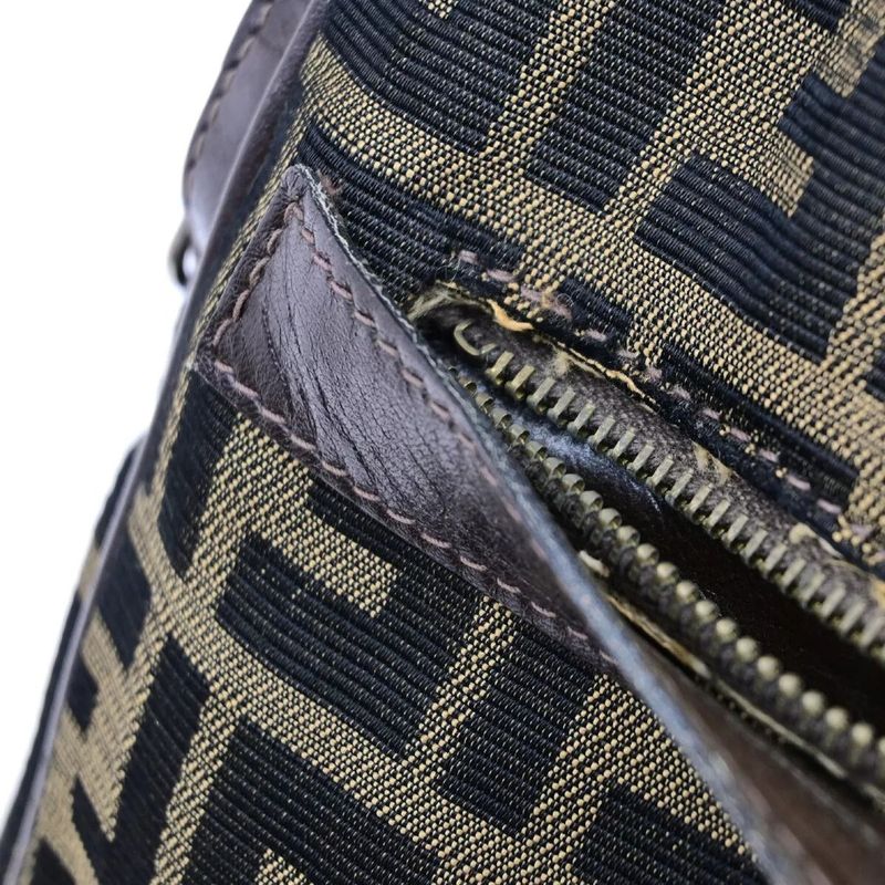 Fendi Shoulder Bag Zucca Pattern Brown 63ka298