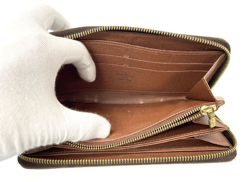 Louis Vuitton Monogram Zippy Wallet Round Zip Long Wallet M60017 Brown Made In