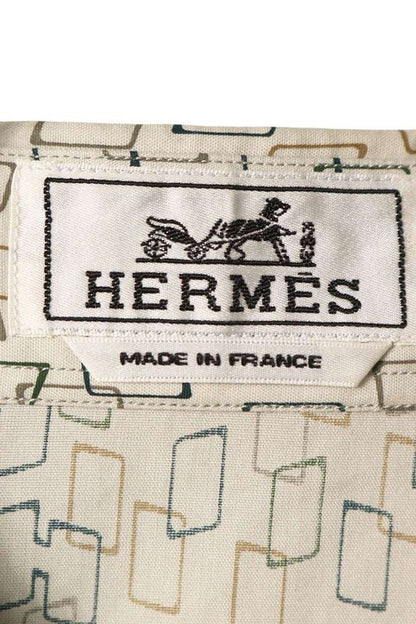 Hermes H All-over Print Long Sleeve Shirt Men 39