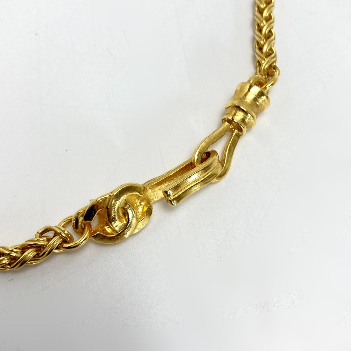 Chanel Cocomark Long Necklace 95a Gold GP Vintage