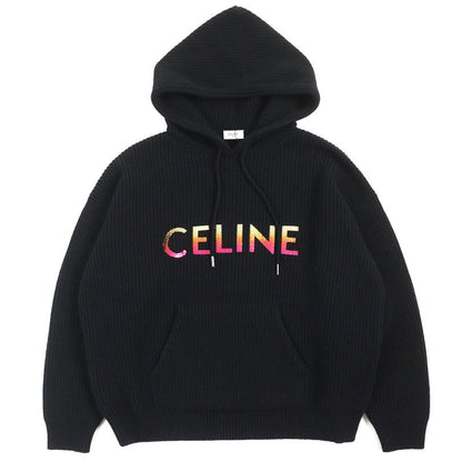 Celine 22AW 2a10x66q 100% Wool Embroidery Sequined Gradient Logo Knit Pullover