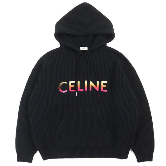 Celine 22AW 2a10x66q 100% Wool Embroidery Sequined Gradient Logo Knit Pullover