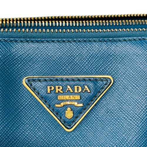 Prada Handbag Saffiano Leather Saffiano Leather Galleria Blue