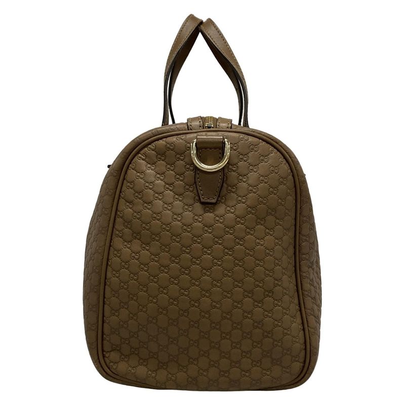 Gucci Handbag Nice/micro Guccissima 322231 Dark Brown Mini Boston Leather