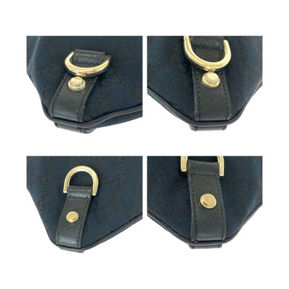 Gucci Abby Black Gold Hardware GG Canvas 131326 Shoulder Bag Women 505375