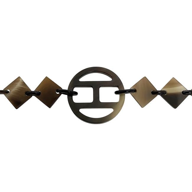 Hermes Necklace Lena Brown Beige Gradient