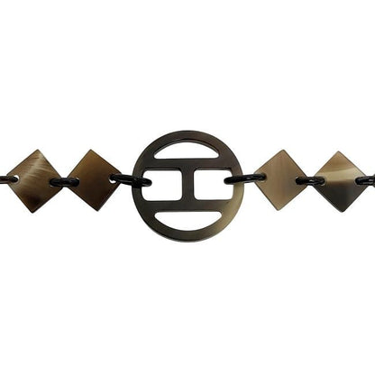 Hermes Necklace Lena Brown Beige Gradient