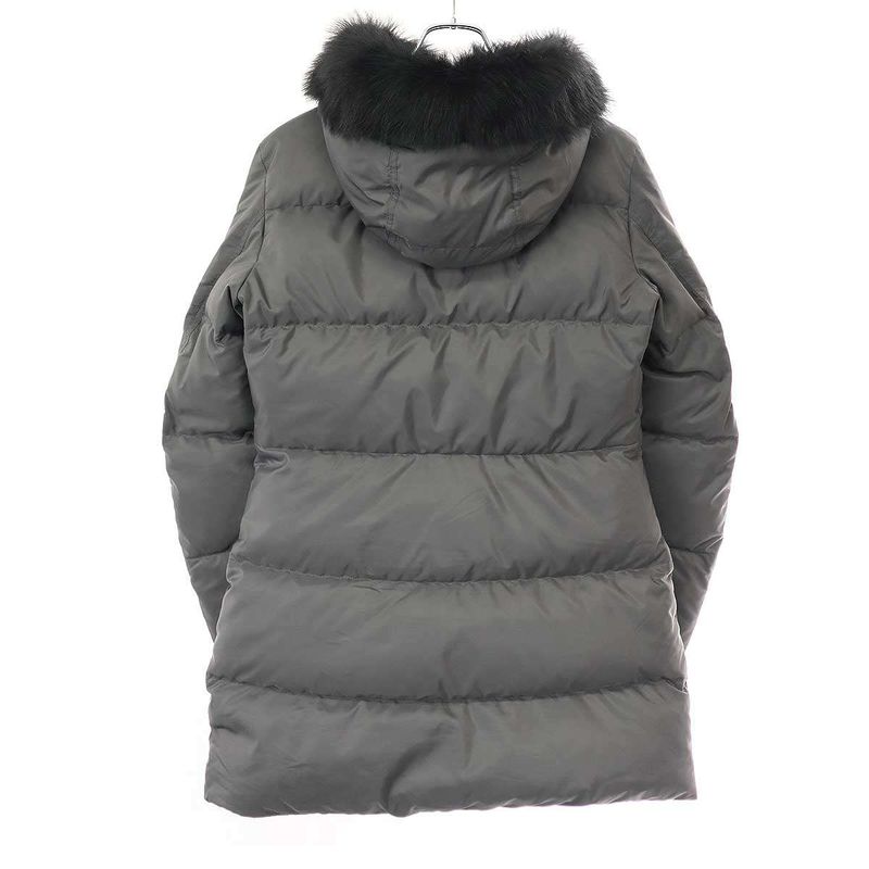 Prada Fur Down Coat 29e117 106o Gray 40