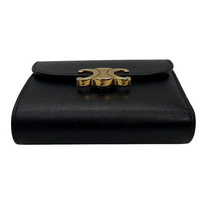 2992 Celine Small Flap Wallet Triomphe Shiny Calfskin 10d783dpv.38no Trifold