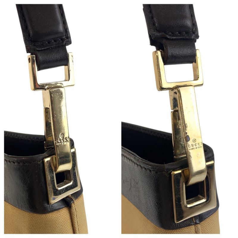 Gucci Sherry Line Beige Brown Gold Hardware Canvas/leather 001 4231 Shoulder