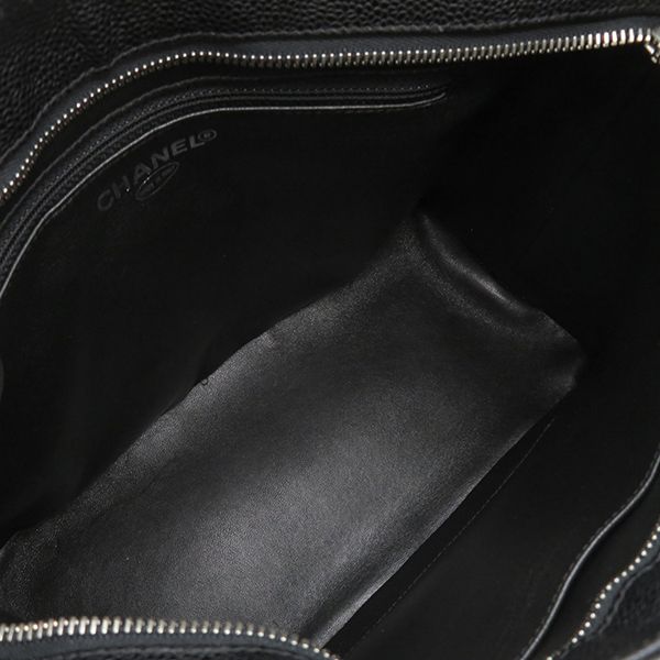 Chanel Tote Matelasse Revival Tote Caviar Skin Black Matte Silver Hardware