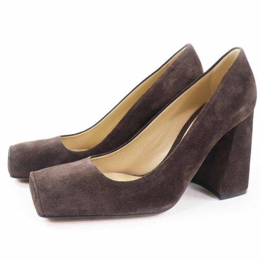 Bottega Veneta 692088 Tower Suede Leather Chunky Heel Square