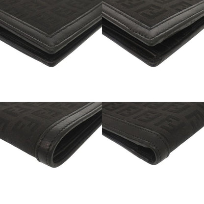 Fendi Zucca 7m0001 Canvas Black Bifold Wallet Black 0887 Fendi