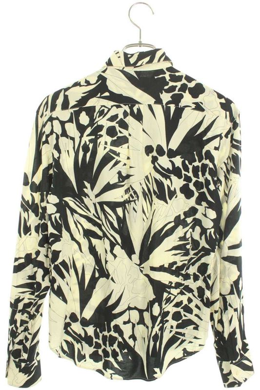 Saint Laurent Paris 520149 Y2a27 Floral Print Allover Long Sleeve Shirt Men's 36