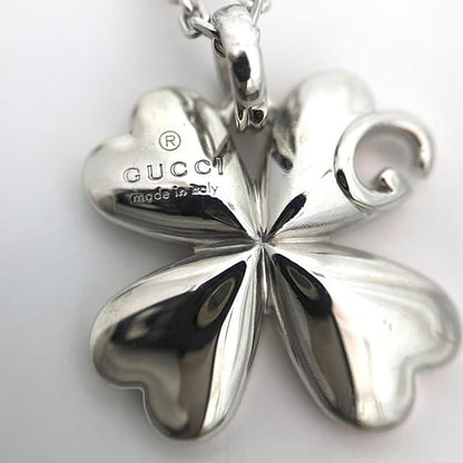 Gucci Clover Necklace Silver Polished Ag 925