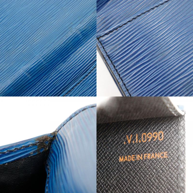 Louis Vuitton Art Deco Second Bag M52635 Epi Leather Toledo Blue Ladies Clutch