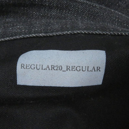 DIOR 313ds14b315x Logo Patch Leather Patch Button Fly Denim Pants Jeans Black