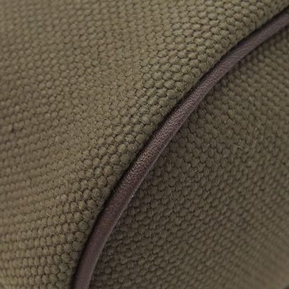 Hermes Pouch Dog Treat Pouch Cotton Canvas Leather Khaki and Foo Silver