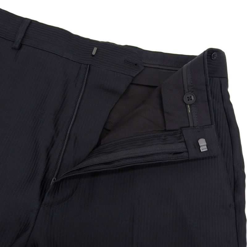 Fendi 2022 Fb0521 FF Logo Embroidered Shadow Stripe Shorts Black 44 Made In