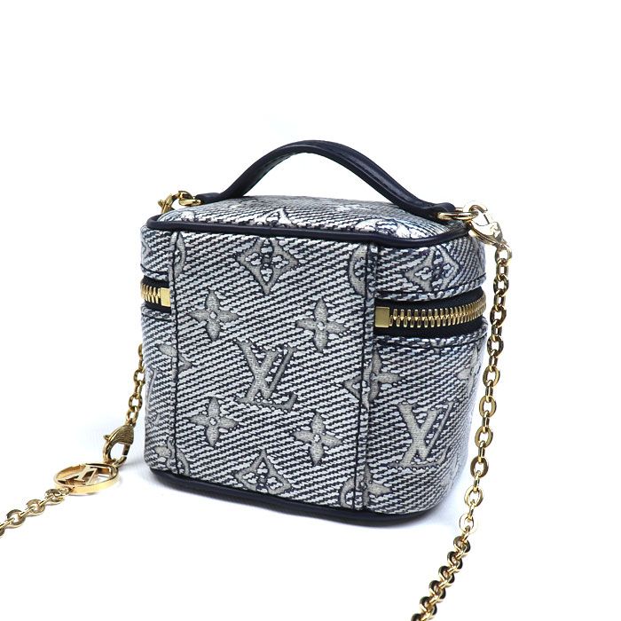 Louis Vuitton Monogram - Laminated Jacquard Micro Vanity Shoulder Bag - Navy