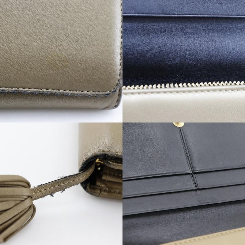 Loewe 182n81f13 Lambskin Beige Ladies Long Wallet