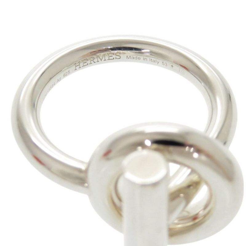 Hermes Echape Size 53 (#11 Approx) Silver 925 Ring 0341 Hermes