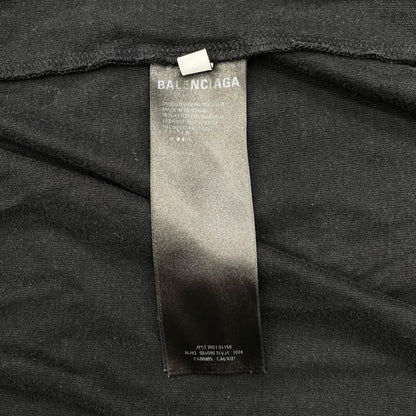 Balenciaga Long Sleeve Long T-Shirt Damaged Logo 681046 5 Size Black Orange