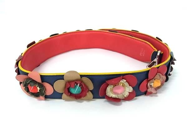 Fendi Strap You Leather For Bag Shoulder Strap Shoulder Women's Navy And