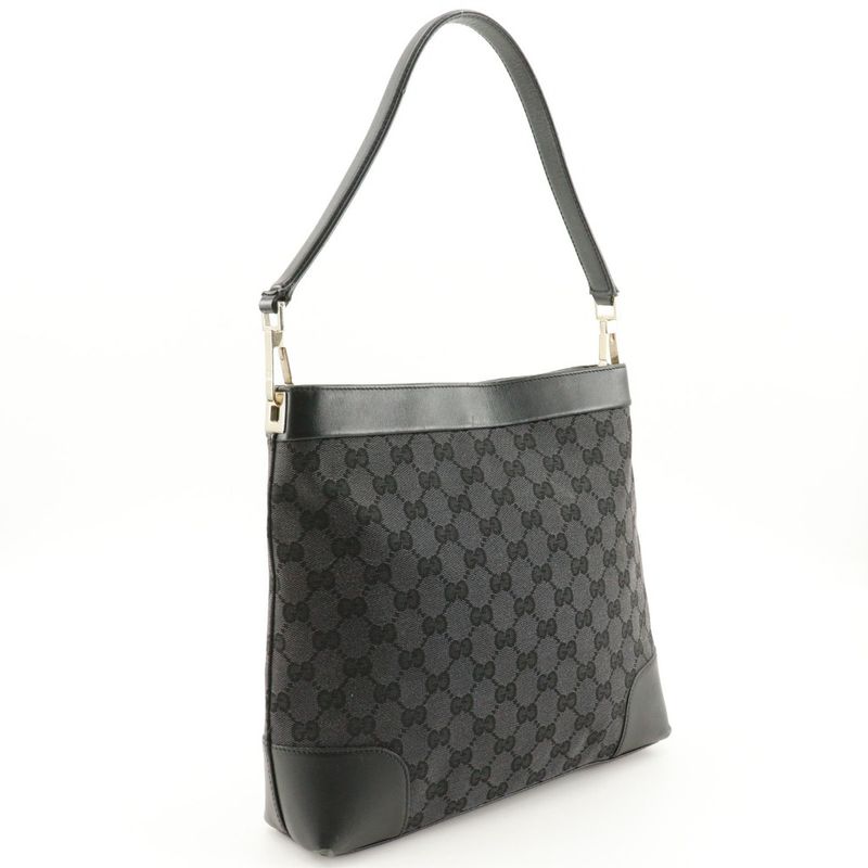 Gucci One Shoulder 001.4231 GG Canvas Black Ladies Shoulder Bag