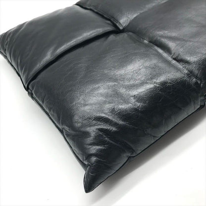 Bottega Veneta Intrecciato Maxi Clutch Second Black Leather