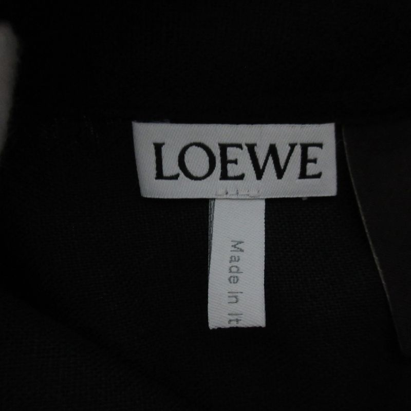 Loewe Pauraz Ibiza Cotton Linen Sleeveless Oversize D Blouse Size S Black