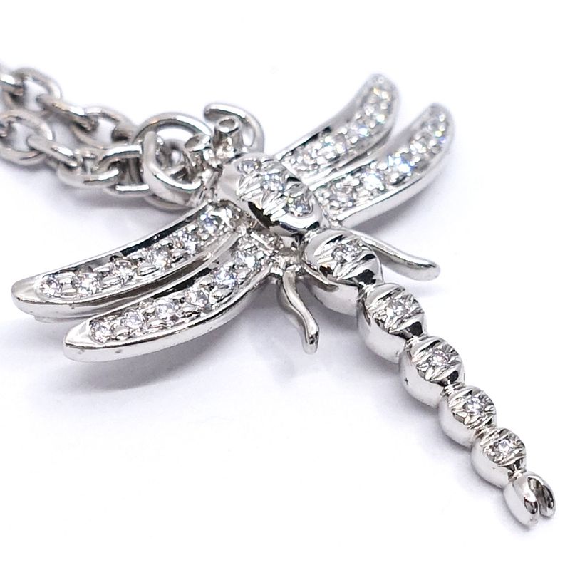 Tiffany & Co Pt950 Dragonfly Diamond Necklace Platinum Jewelry - Women's