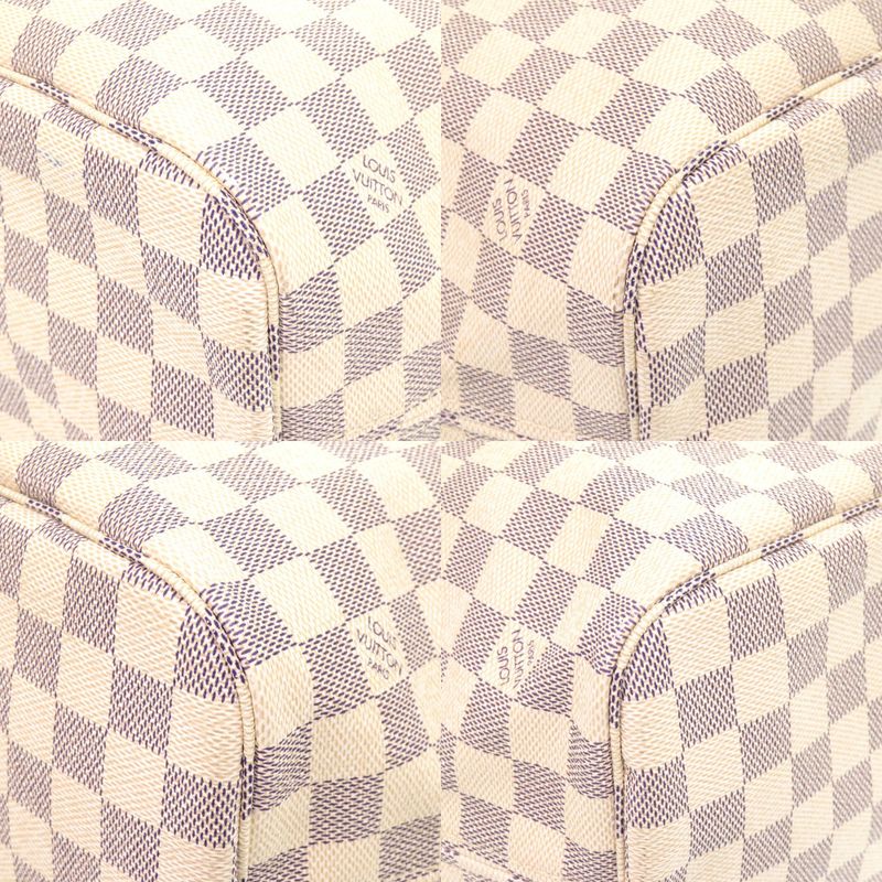 Louis Vuitton Neverfull MM Damier Azure N51107 Tote Bag LV 0666 Louis Vuitton