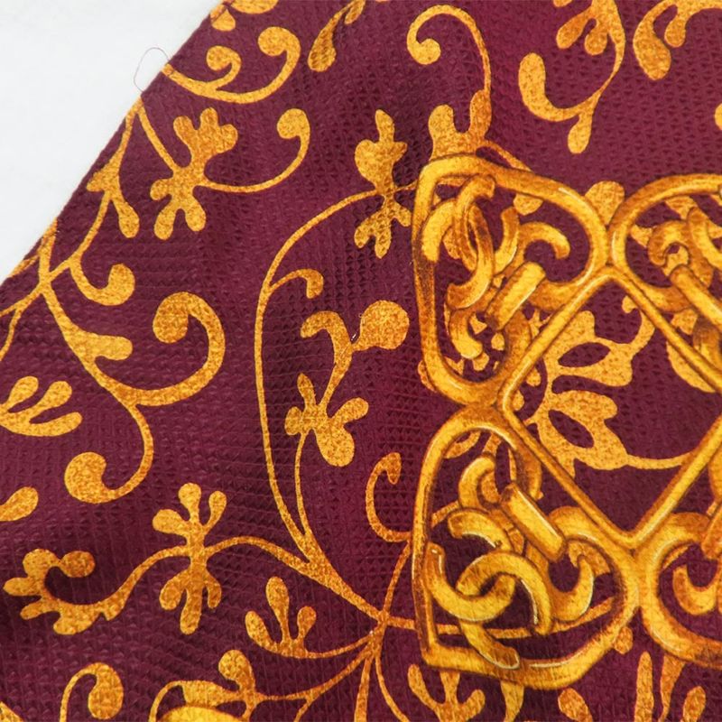 Chanel Large Shawl Chain Pattern Coco Mark Wool Silk Gold Bold - 135cm