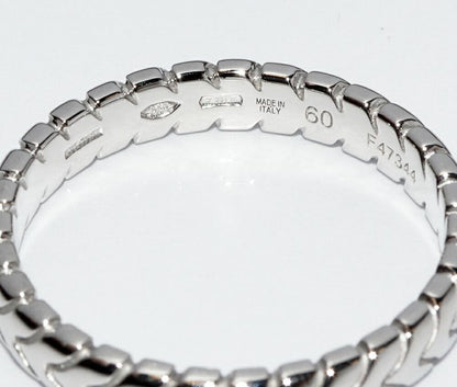 Bulgari Ring Pt950 Spiga Wedding Ring Width 4mm (016in) 349144