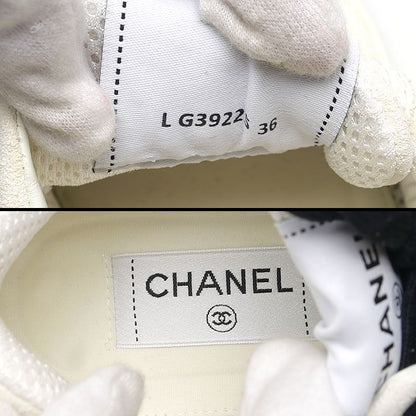 Chanel Low Cut Sneakers G39225 36 White Suede